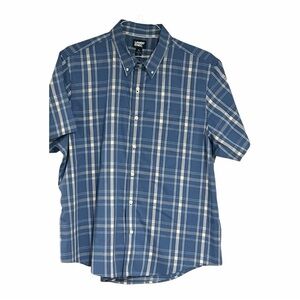 Lands' End Navy Checkered Men's Shirt